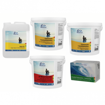 Kit químico CHEMOFORM para piscinas con depuradora de arena, grande