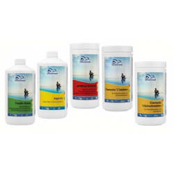Kit químico CHEMOFORM para piscinas con filtro de arena, pequeño  Kit químico CHEMOFORM para piscinas con filtro de arena, pequeño