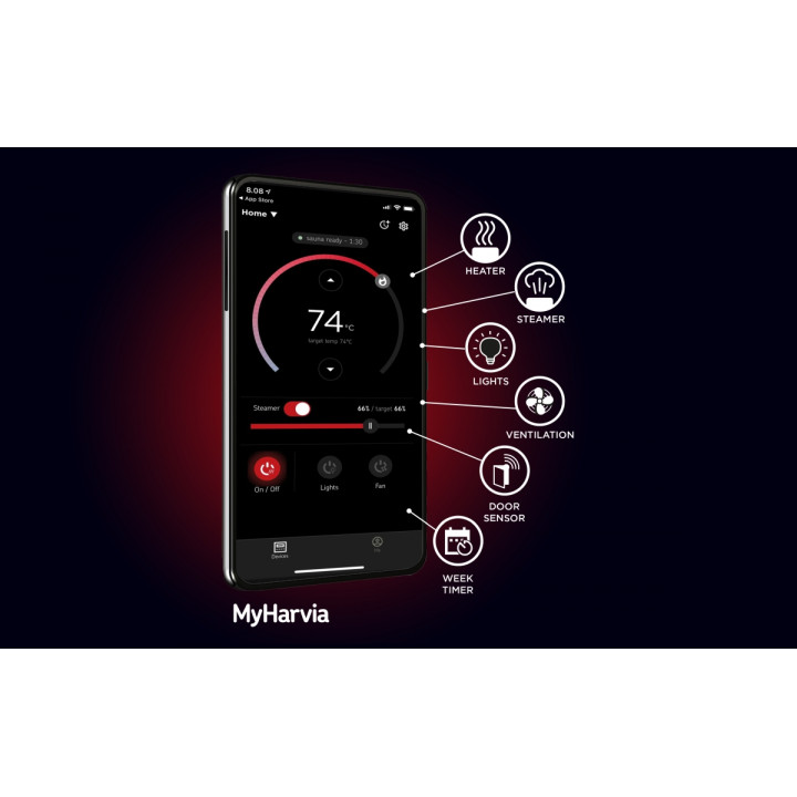 Panel de control calentador de sauna eléctrico - HARVIA Xenio Combi CX110C WiFi