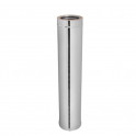 Tubo de chimenea aislado de doble pared de acero inoxidable, 1 m, 0,5 mm - 0