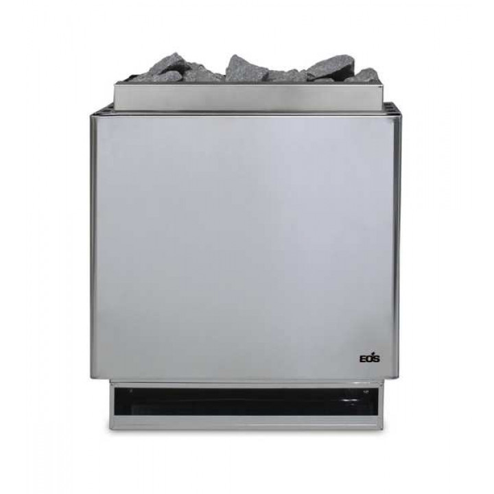 Calentador de sauna eléctrico - EOS P1 W, acabado en acero inoxidable
