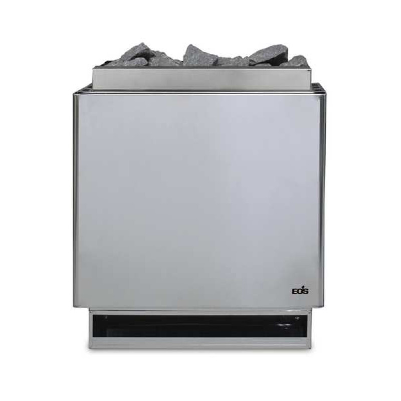 Calentador de sauna eléctrico - EOS P1 W, acabado en acero inoxidable