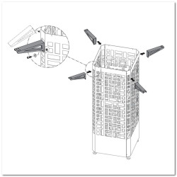 Soportes de montaje para la carcasa del horno EOS Edge 