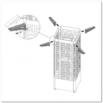 Soportes de montaje para la carcasa del horno EOS Edge