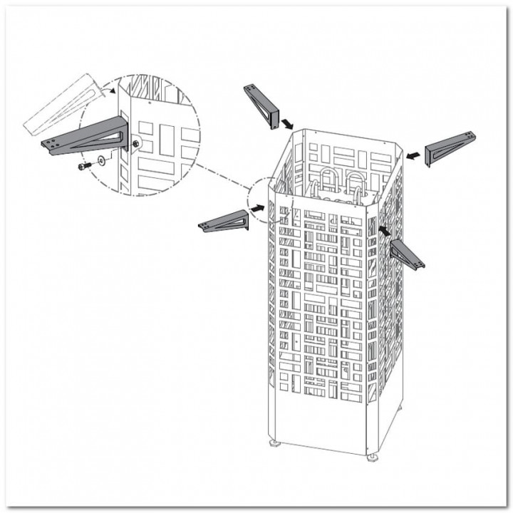 Soportes de montaje para la carcasa del horno EOS Edge