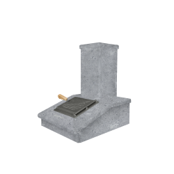 Acabado de chimenea de piedra, Esteatita, 540 mm  Acabado de chimenea de piedra, Esteatita, 540 mm