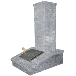 Acabado de chimenea de piedra, Esteatita, 790 mm  Acabado de chimenea de piedra, Esteatita, 790 mm