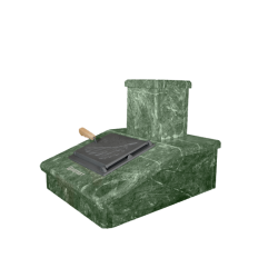 Acabado de chimenea de piedra, serpentina, 290 mm  Acabado de chimenea de piedra, serpentina, 290 mm