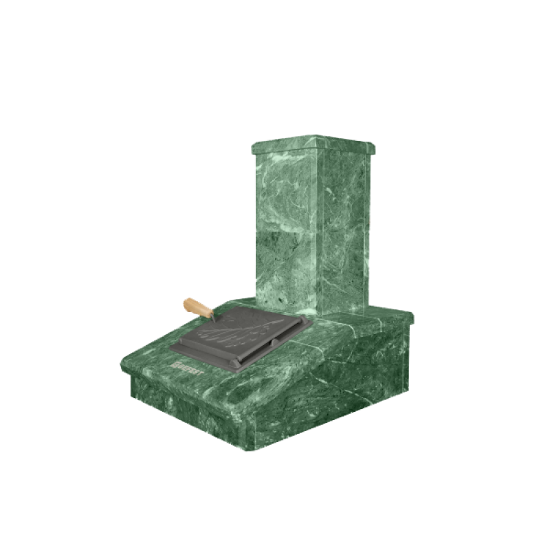 Revestimiento de chimenea de piedra, serpentina, 540 mm