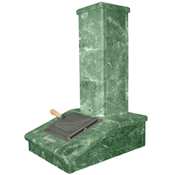 Revestimiento de chimenea de piedra, serpentina, 790 mm 