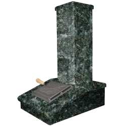 Acabado de chimenea de piedra, Serpentine oscuro, 790 mm  Acabado de chimenea de piedra, Serpentine oscuro, 790 mm