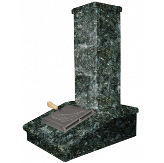 Acabado de chimenea de piedra, Serpentine oscuro, 790 mm