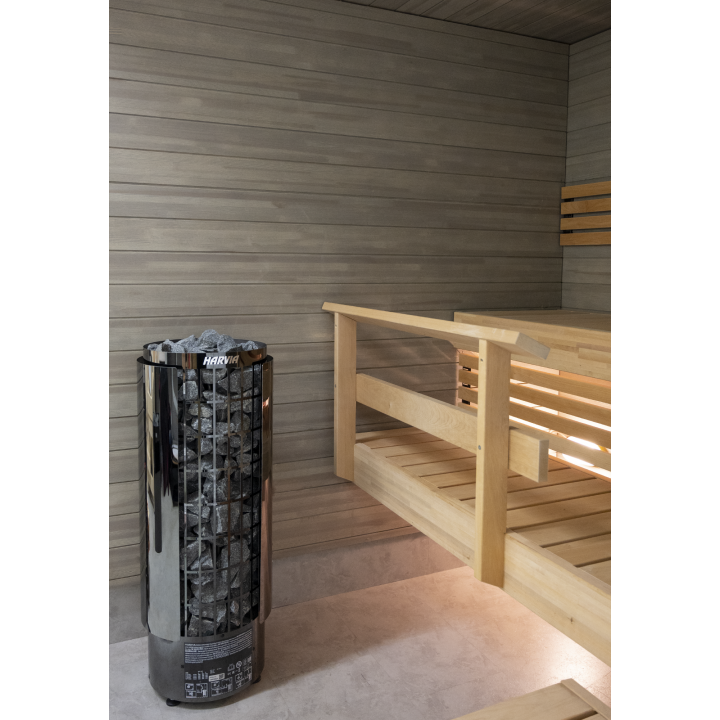 Calentador eléctrico para sauna - HARVIA Cilindro Acero Negro PC90E 9 kW