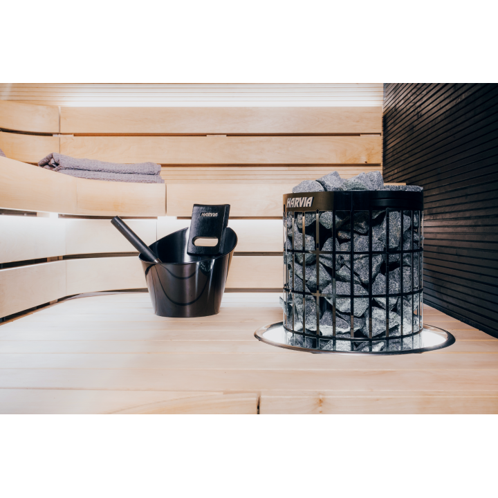 Calentador eléctrico para sauna - HARVIA Cilindro Acero Negro PC90E 9 kW