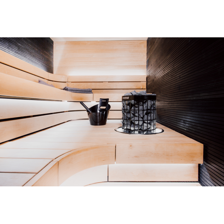Calentador eléctrico para sauna - HARVIA Cilindro Acero Negro PC90E 9 kW