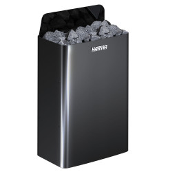 Calentador de sauna eléctrico - HARVIA The Wall Black Steel SW90E 9 kW 