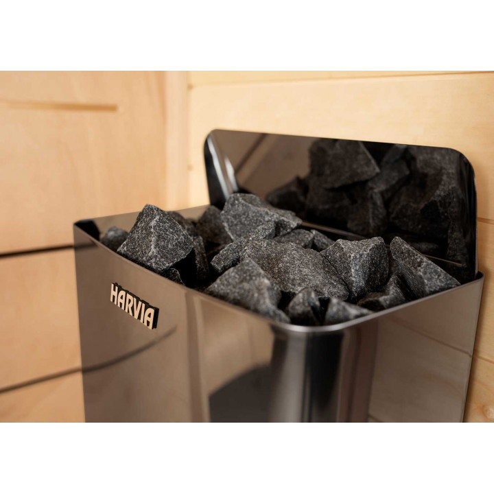 Calentador eléctrico para sauna - HARVIA The Wall Black Steel SW90 9 kW
