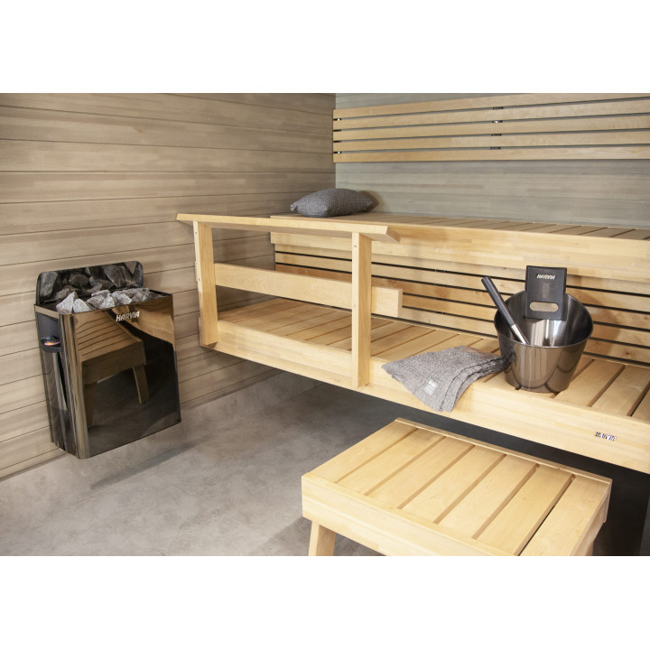 Calentador eléctrico para sauna - HARVIA The Wall Black Steel SW90 9 kW