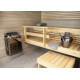 Calentador eléctrico para sauna - HARVIA The Wall Black Steel SW90 9 kW