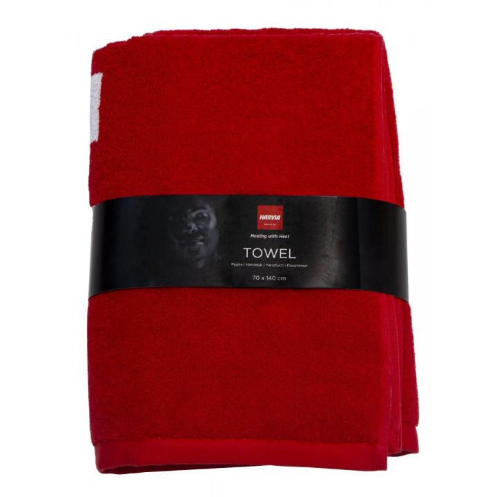 Toalla en caja de regalo, HARVIA, 70 x 140cm, rojo