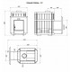 Estufa de leña para sauna NOVA KLASSIK 12 con red y puertas de cristal