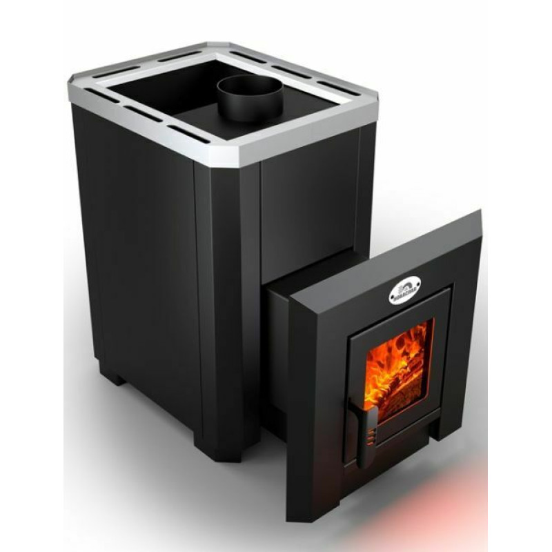 Calentador de sauna de leña - NOVA KLASSIK 26 con puerta de cristal