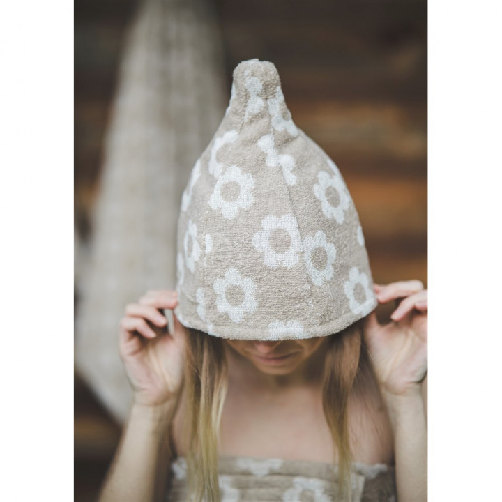 Gorro de sauna de algodón - FLORES