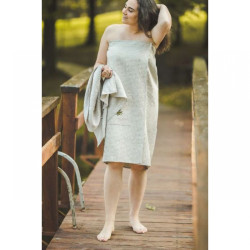 Delantal de sauna para mujer, de lino.  Delantal de sauna para mujer, de lino.