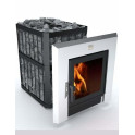 Calentador de sauna de leña - NOVA PANORAMA 18 con red - 0