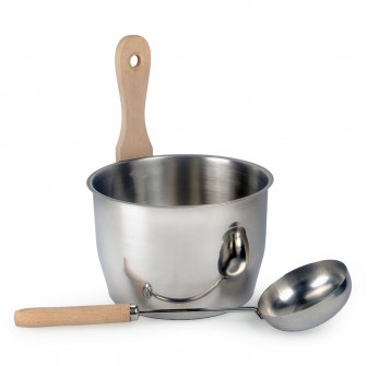 Juego de cubo y cucharón para sauna, MÁS VAPOR, ÓPTIMO 4 L