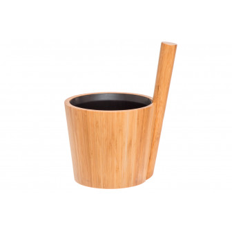 Cubo de sauna de bambú RENTO con inserto de plástico