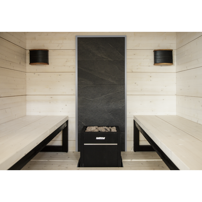 Muro de piedra HARVIA, marco gris