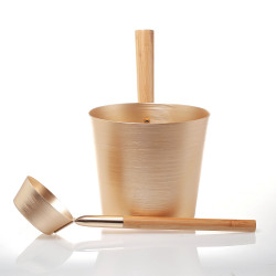 Juego de cubo y cucharón SAUFLEX 5 l, dorado  Juego de cubo y cucharón SAUFLEX 5 l, dorado