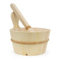 Cubo de madera SAWO de 4 l y cucharón de 36 cm, pino - 3