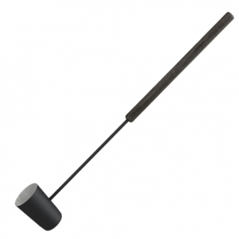 Cucharón negro para sauna, mango largo