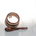 Cubo y cazo de madera SAUFLEX 4 l, álamo quemado - 1