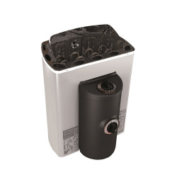 Calentador de sauna eléctrico - SAWOTEC MINI X Corner, 2,3kW, con unidad de control 