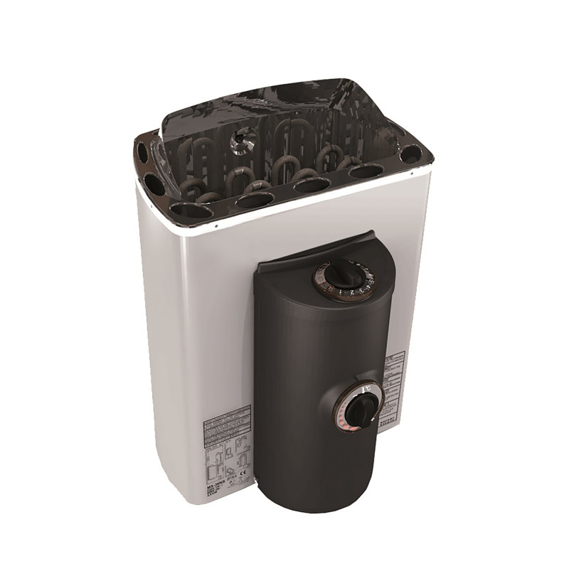 Calentador de sauna eléctrico SAWOTEC Mini X Corner de 3,6 kW con unidad de control