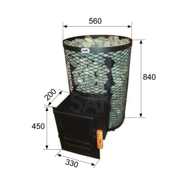 Estufa de sauna de leña - SKAMET SY220