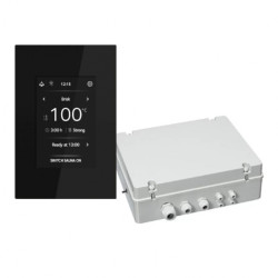 Panel de control del calentador de sauna eléctrico - TULIKIVI con caja de contactores  Panel de control del calentador de sauna eléctrico - TULIKIVI con caja de contactores