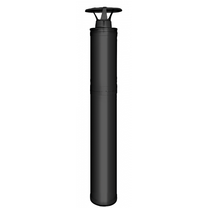Conjunto de chimenea con aislamiento de acero - HARVIA, negro