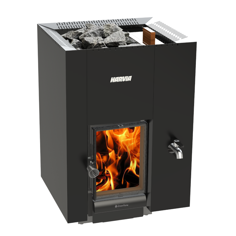 Estufa de sauna de leña - HARVIA Linear 22 GreenFlame RS