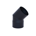 Codo HARVIA 45°, negro - 0