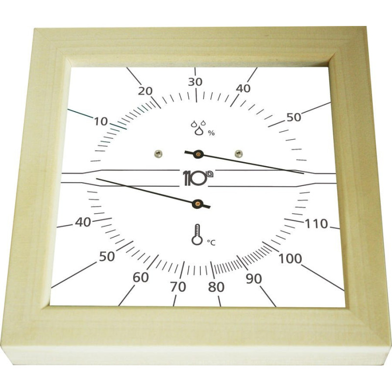 Sentiotec Thermo-Hygrometer cuadrado, blanco