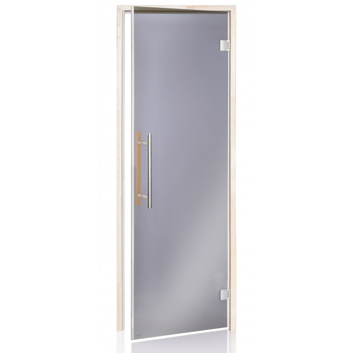 Puertas de sauna de cristal AD BENELUX, 90 x 190 mm, color álamo temblón, gris.
