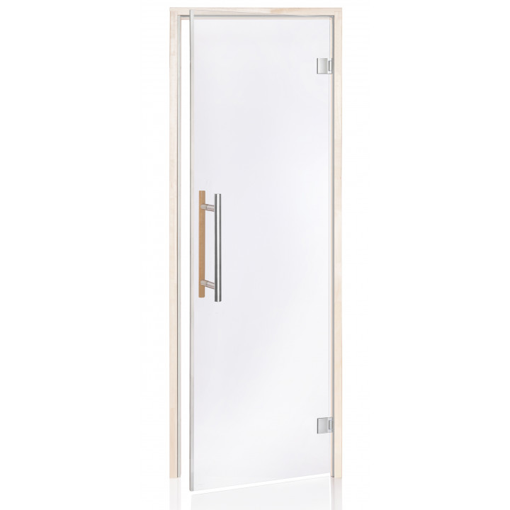 Puertas de sauna de cristal AD BENELUX, 90 x 200 mm, color álamo temblón, transparentes.