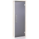Puertas de sauna de cristal AD BENELUX, cristal mate, 70 x 210 mm, color álamo temblón, gris mate.