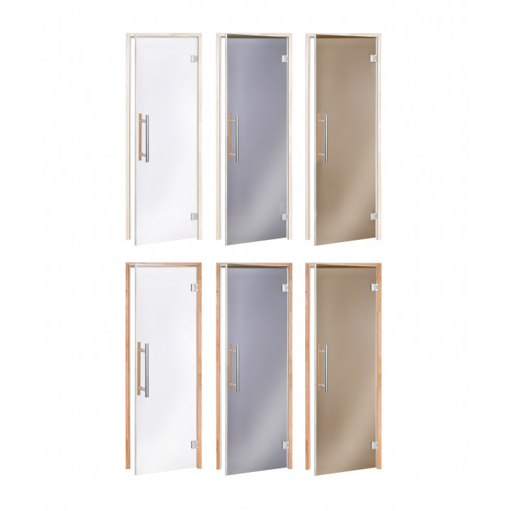 Puertas de sauna de cristal AD BENELUX, 70 x 200, Aliso, Transparente