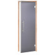 Puertas de sauna de cristal AD BENELUX, cristal mate, 90 x 200 mm, madera de aliso, gris mate.