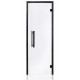Puerta de sauna de cristal AD, marco negro, 70 x 190, transparente